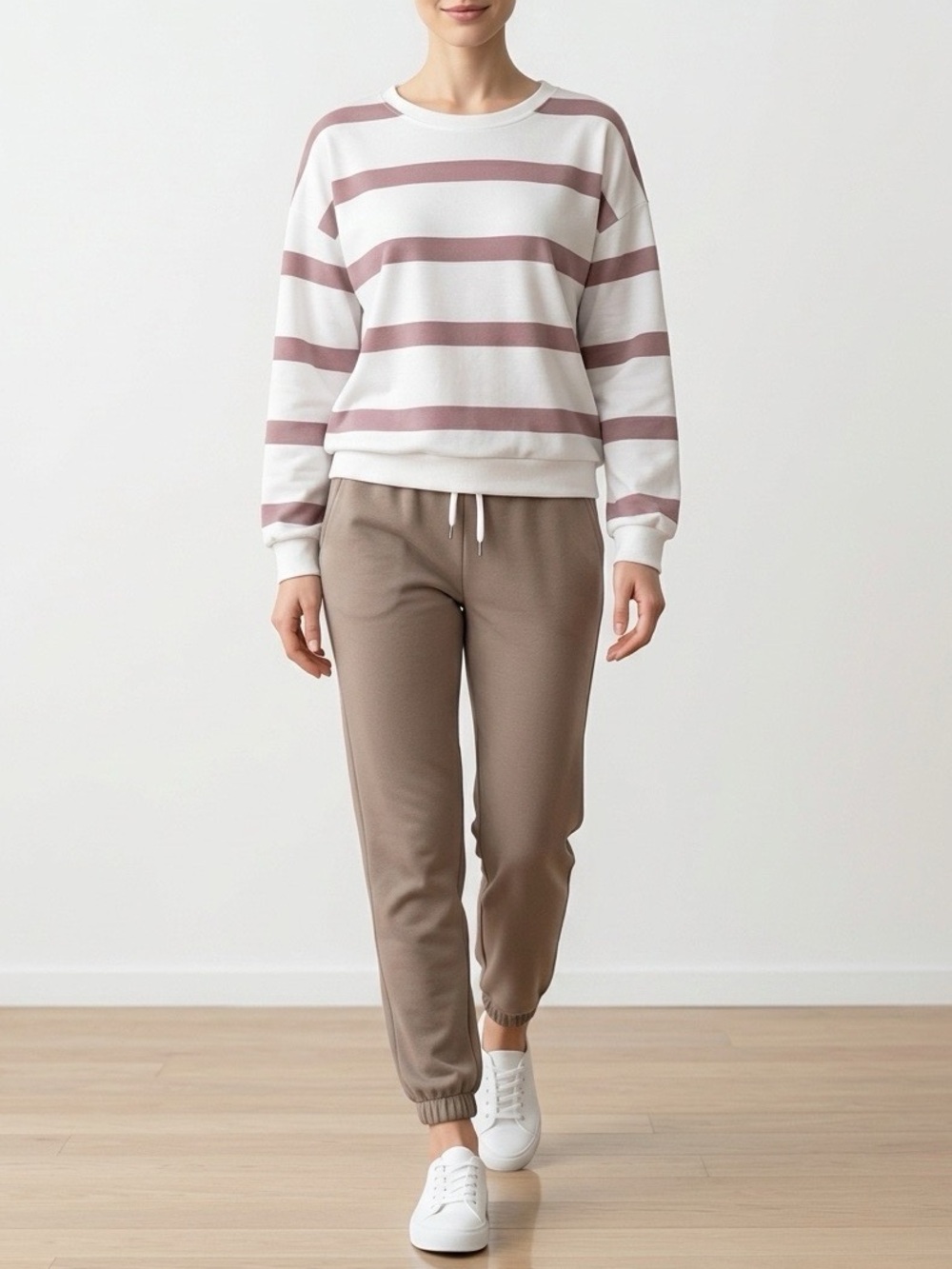 Taupe Drawstring Jogger Pants - Women's Casual Sweatpants